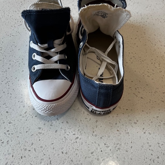 Converse Chuck Taylor Double Tongue OX Navy Blue and Burgundy Mens 4, Womens 6 - Picture 9 of 16